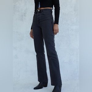 black hi waisted pacsun bootcut jeans